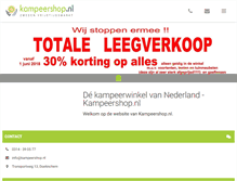 Tablet Screenshot of kampeershop.nl